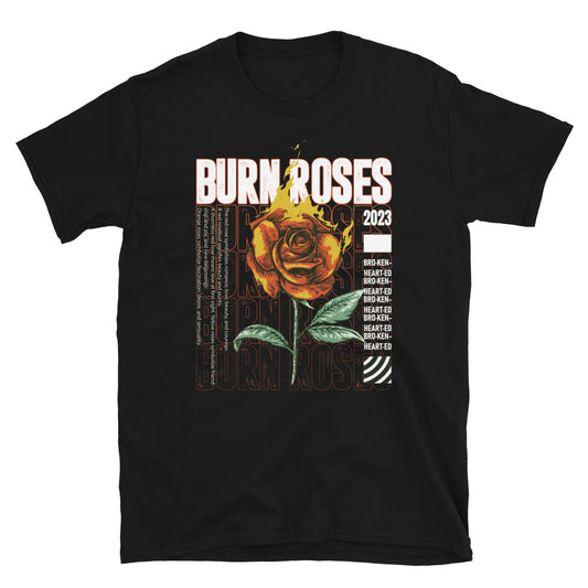 Vernacular Burn Roses Streetwear Tee